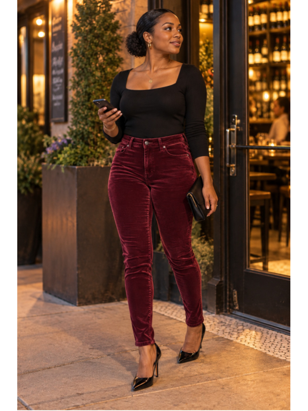 Madewell 10 High-Rise Skinny Jeans Womens Size 27 Burgundy Stretch Velvet